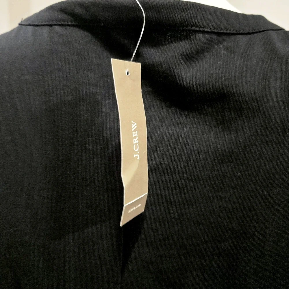 NWT J.Crew Boatneck Maxi Dress‎ Black Size Large 12-14 | Vintage Cotton $128